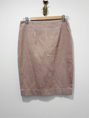 Prairie Underground Micro Corduroy Pencil Skirt Size Small Slit Oatmeal Tan